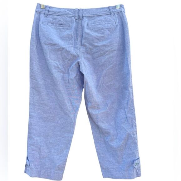 Talbots Women's Perfect Crop Pants in Blue Size Petite 12 - Picture 6 of 8